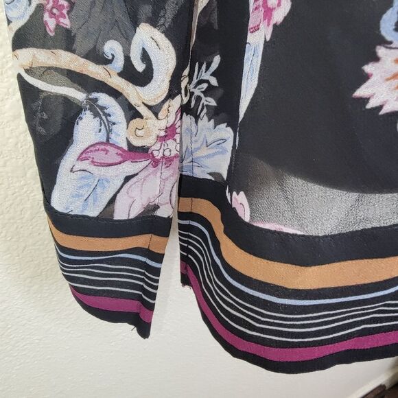 Whbm Floral Chiffon kimono topper size Small - Picture 5 of 7